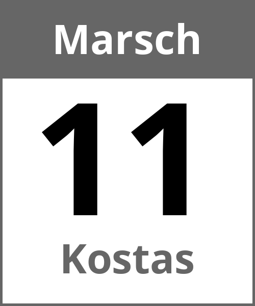 Feiertag Kostas Marsch 11.3.