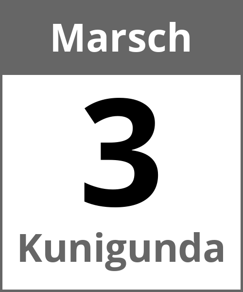 Feiertag Kunigunda Marsch 3.3.