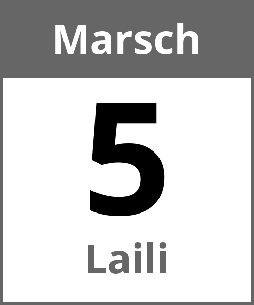 Feiertag Laili Marsch 5.3.