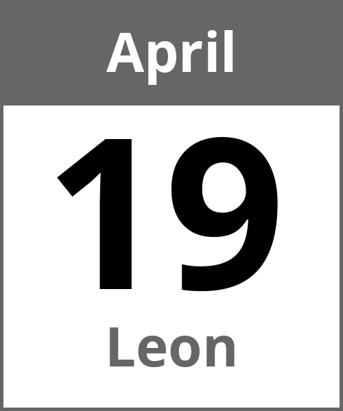 Feiertag Leon April 19.4.