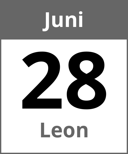 Feiertag Leon Juni 28.6.