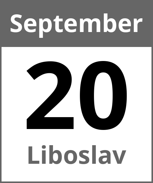 Feiertag Liboslav September 20.9.