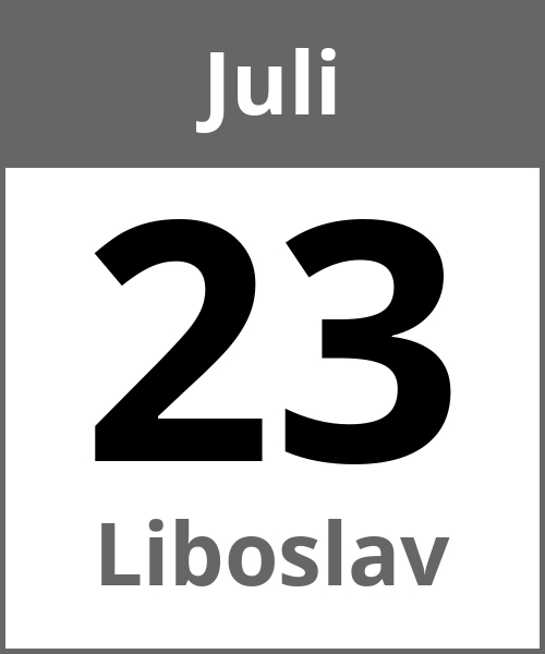 Feiertag Liboslav Juli 23.7.