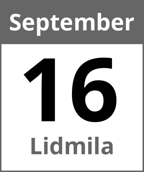 Feiertag Lidmila September 16.9.