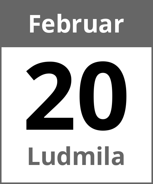 Feiertag Ludmila Februar 20.2.