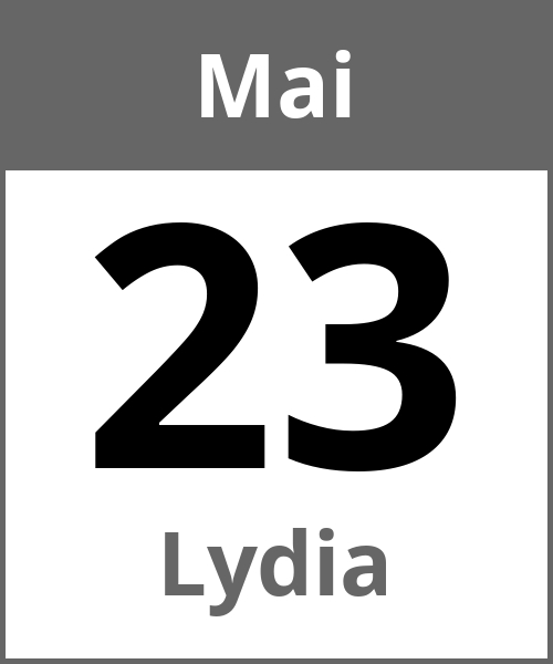 Feiertag Lydia Mai 23.5.