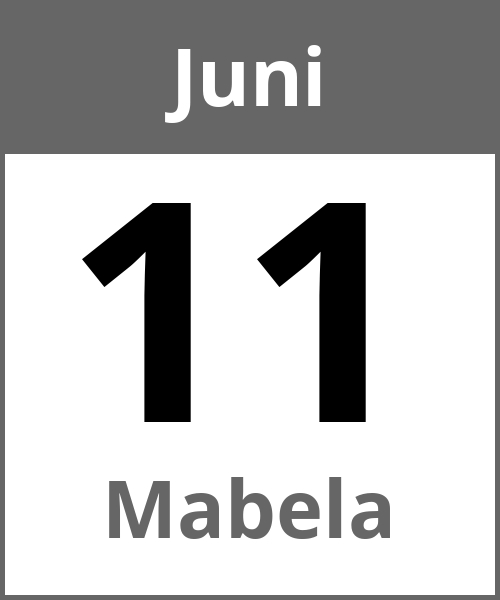 Feiertag Mabela Juni 11.6.