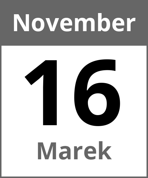 Feiertag Marek November 16.11.