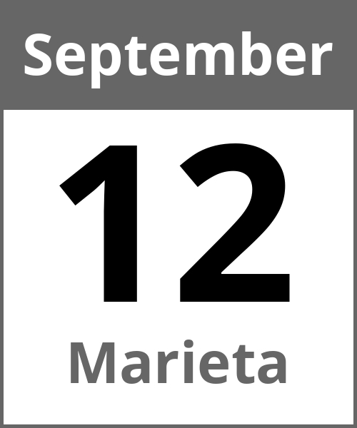 Feiertag Marieta September 12.9.