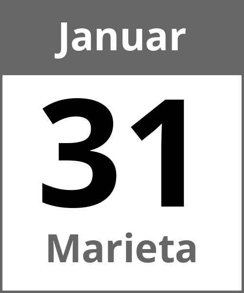 Feiertag Marieta Januar 31.1.