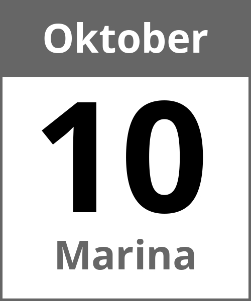 Feiertag Marina Oktober 10.10.