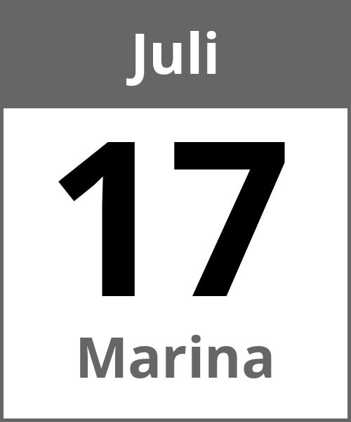 Feiertag Marina Juli 17.7.