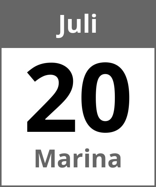 Feiertag Marina Juli 20.7.