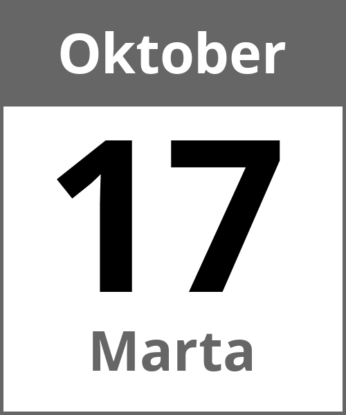 Feiertag Marta Oktober 17.10.