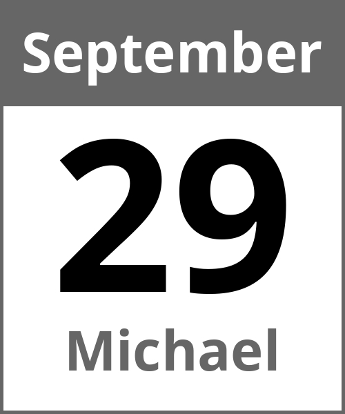 Feiertag Michael September 29.9.