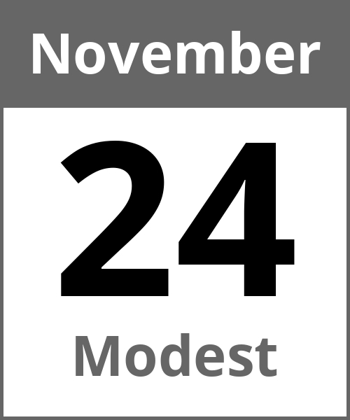 Feiertag Modest November 24.11.