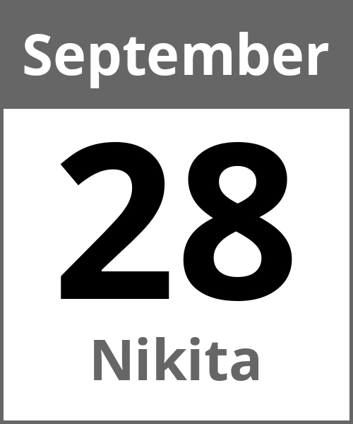 Feiertag Nikita September 28.9.