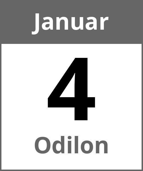 Feiertag Odilon Januar 4.1.