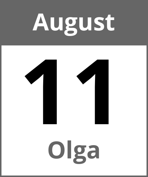 Feiertag Olga August 11.8.