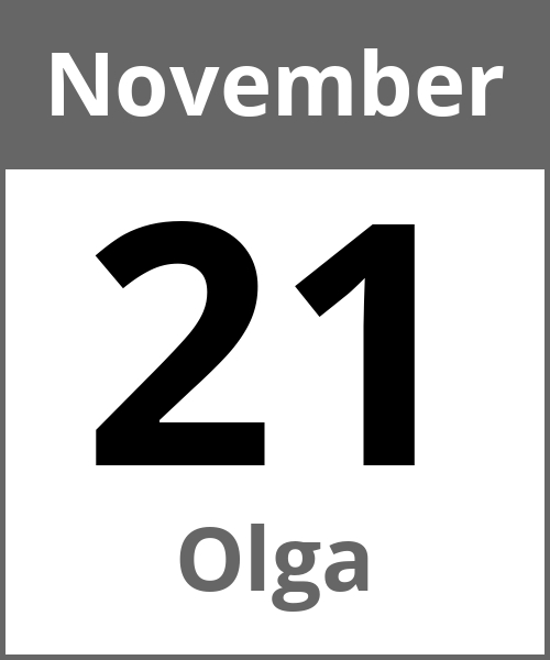 Feiertag Olga November 21.11.