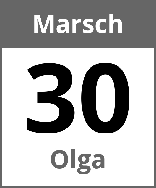 Feiertag Olga Marsch 30.3.