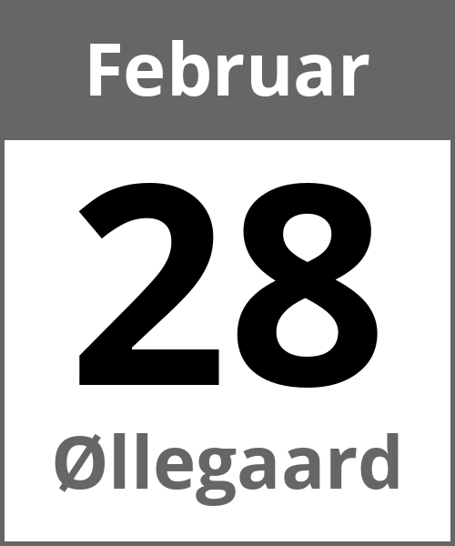 Feiertag Øllegaard Februar 28.2.