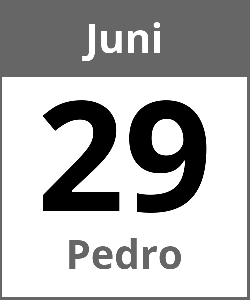 Feiertag Pedro Juni 29.6.