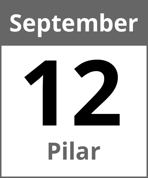 Feiertag Pilar September 12.9.