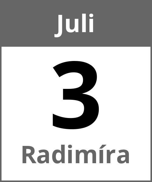 Feiertag Radimíra Juli 3.7.