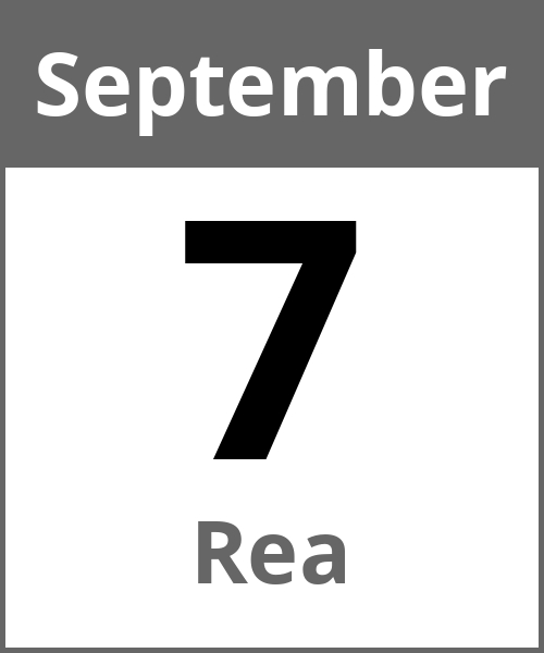 Feiertag Rea September 7.9.