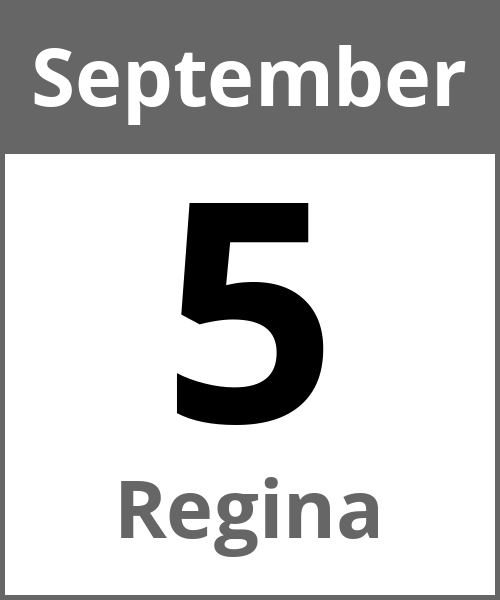 Feiertag Regina September 5.9.