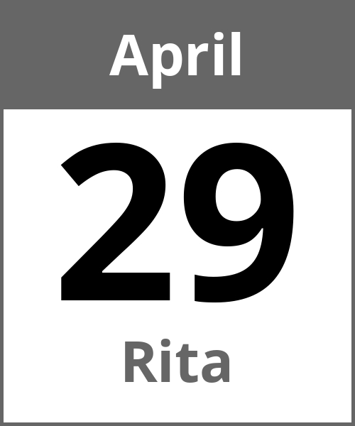 Feiertag Rita April 29.4.