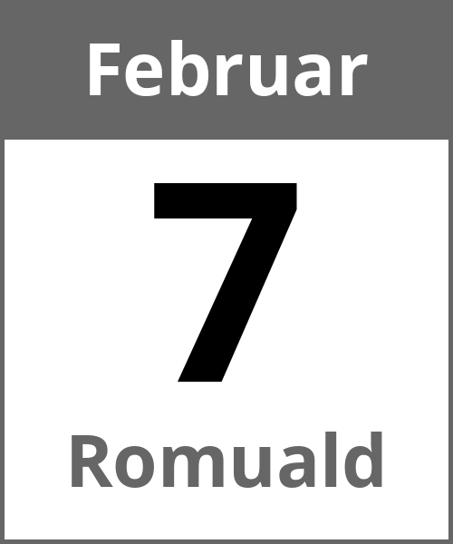 Feiertag Romuald Februar 7.2.