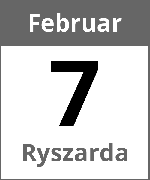 Feiertag Ryszarda Februar 7.2.