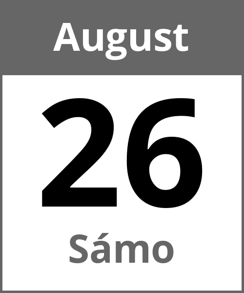 Feiertag Sámo August 26.8.