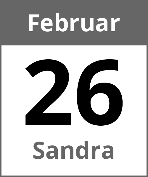 Feiertag Sandra Februar 26.2.