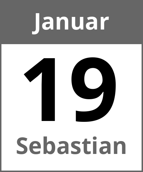 Feiertag Sebastian Januar 19.1.