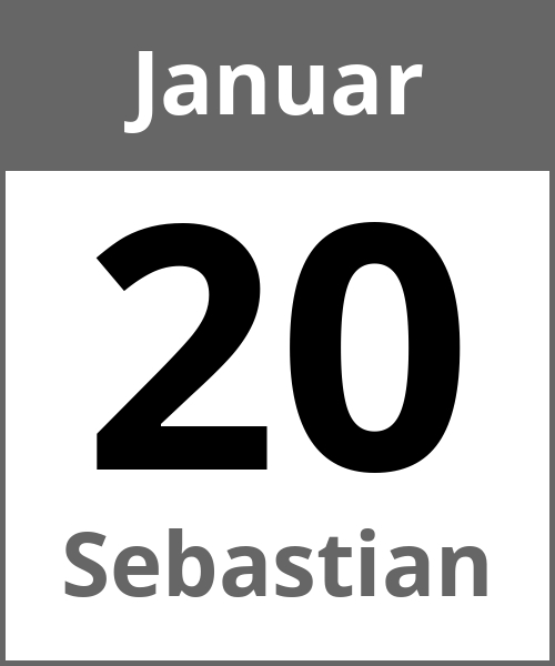 Feiertag Sebastian Januar 20.1.