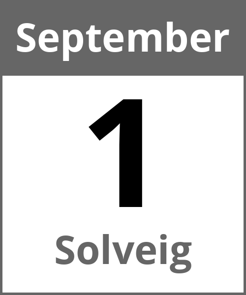 Feiertag Solveig September 1.9.