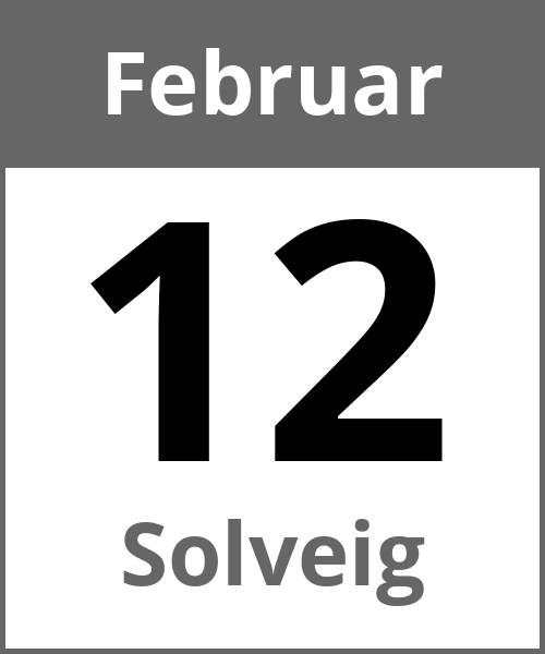 Feiertag Solveig Februar 12.2.