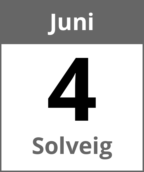 Feiertag Solveig Juni 4.6.