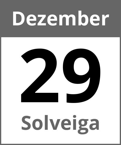 Feiertag Solveiga Dezember 29.12.