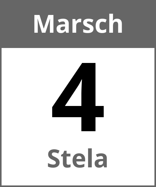 Feiertag Stela Marsch 4.3.