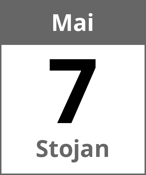 Feiertag Stojan Mai 7.5.