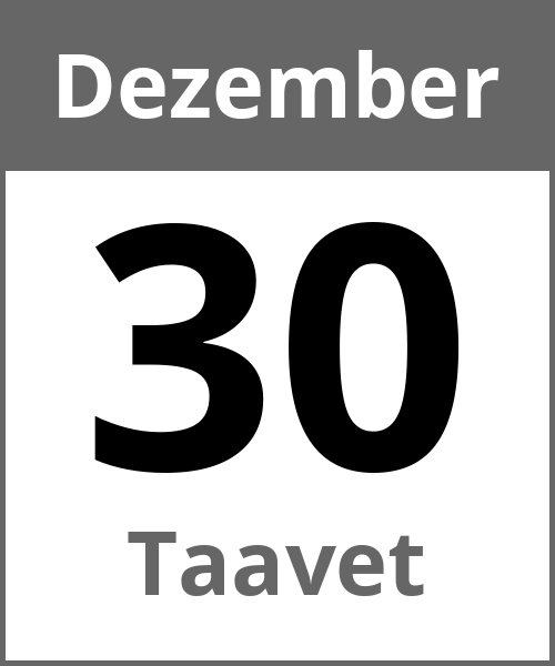 Feiertag Taavet Dezember 30.12.