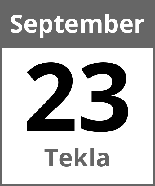 Feiertag Tekla September 23.9.