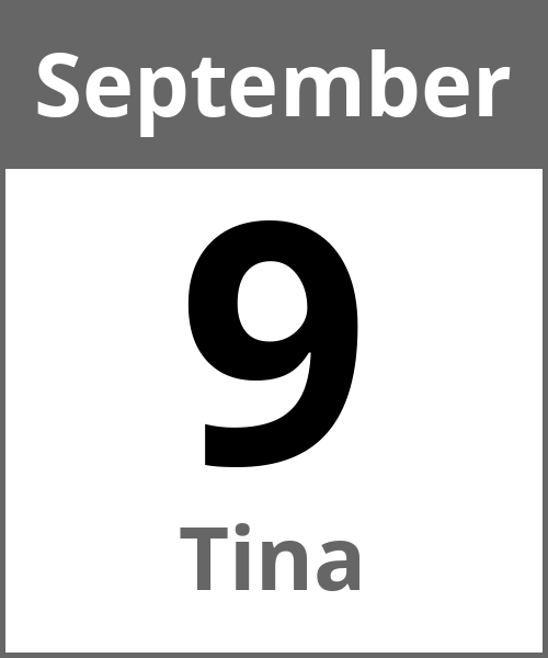 Feiertag Tina September 9.9.