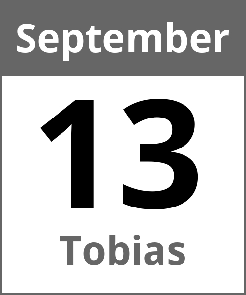 Feiertag Tobias September 13.9.