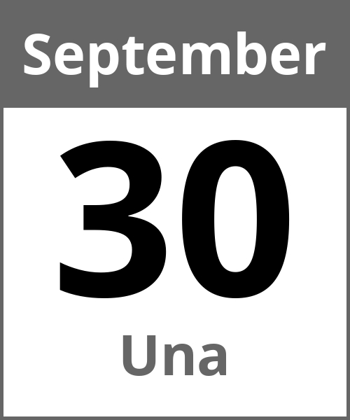 Feiertag Una September 30.9.