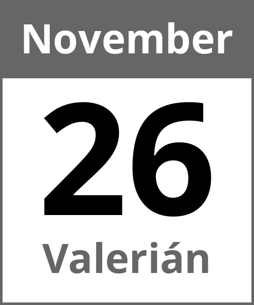 Feiertag Valerián November 26.11.